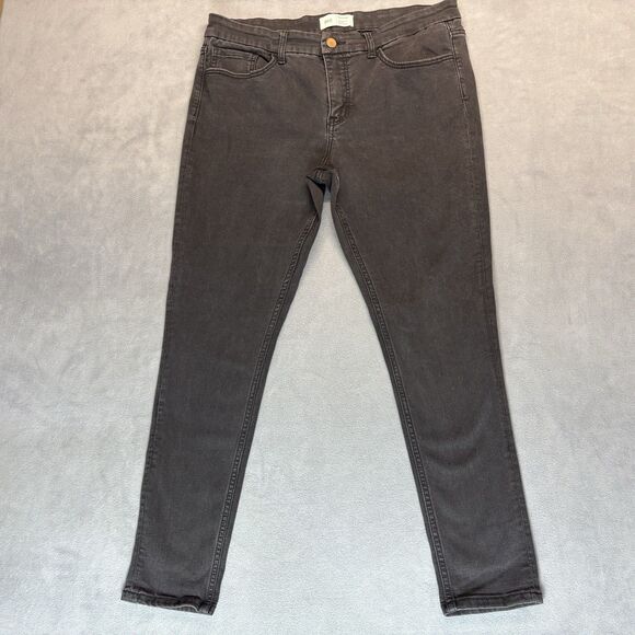 BKE Payton Jeans Size 33 Mid-Rise Ankle Skinny Distressed Stretch Black - Picture 2 of 7